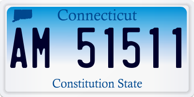 CT license plate AM51511