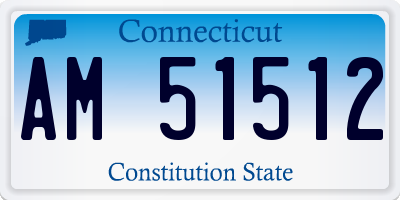 CT license plate AM51512