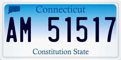 CT license plate AM51517