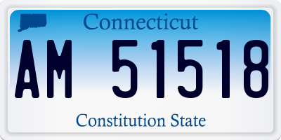 CT license plate AM51518