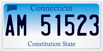 CT license plate AM51523