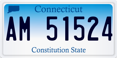 CT license plate AM51524