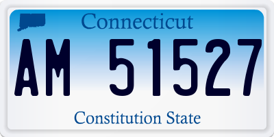 CT license plate AM51527