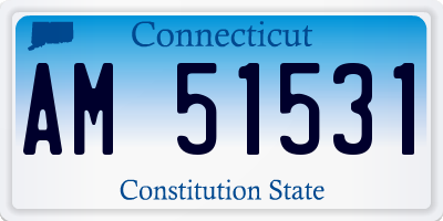 CT license plate AM51531