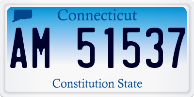 CT license plate AM51537