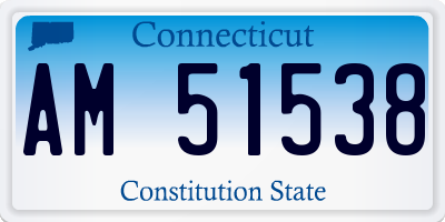 CT license plate AM51538