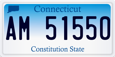 CT license plate AM51550