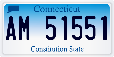 CT license plate AM51551