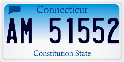 CT license plate AM51552