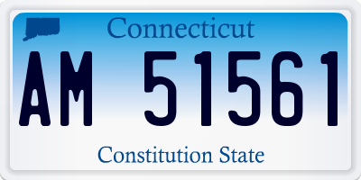 CT license plate AM51561