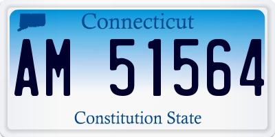 CT license plate AM51564
