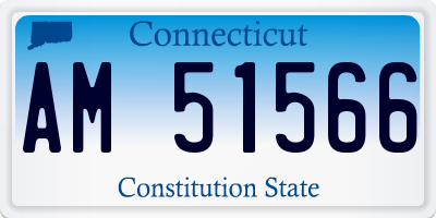 CT license plate AM51566