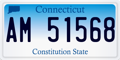 CT license plate AM51568