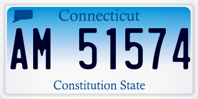 CT license plate AM51574