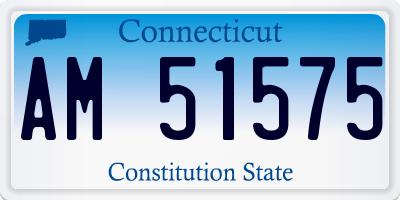 CT license plate AM51575