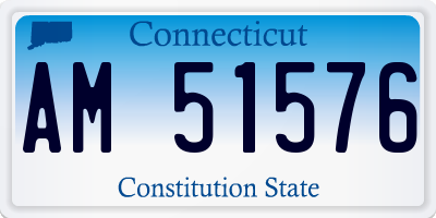CT license plate AM51576