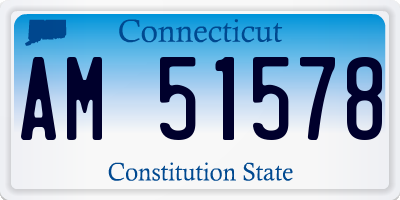 CT license plate AM51578