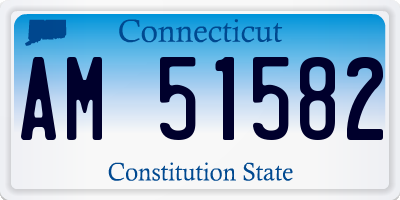 CT license plate AM51582