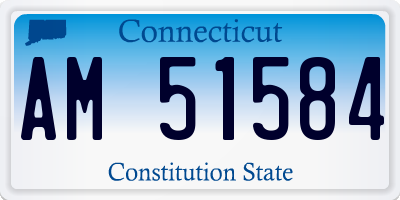 CT license plate AM51584