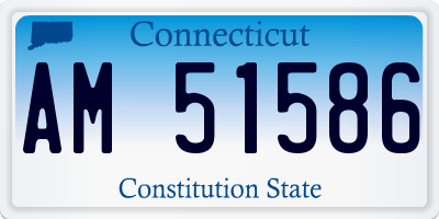 CT license plate AM51586
