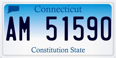 CT license plate AM51590
