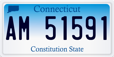 CT license plate AM51591