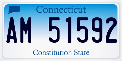 CT license plate AM51592