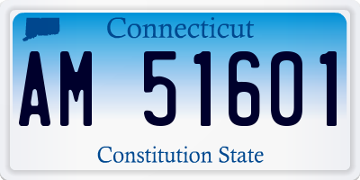 CT license plate AM51601