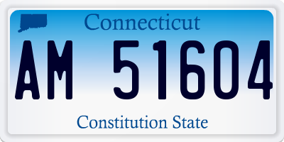 CT license plate AM51604