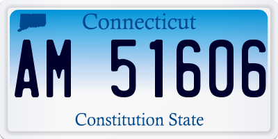 CT license plate AM51606
