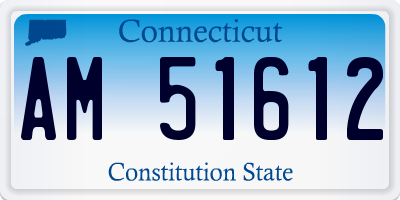 CT license plate AM51612