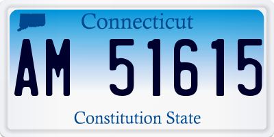 CT license plate AM51615
