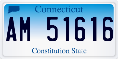 CT license plate AM51616