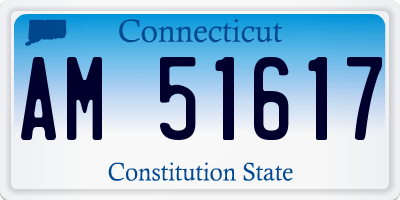 CT license plate AM51617