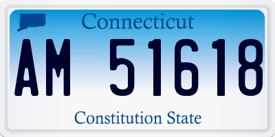 CT license plate AM51618