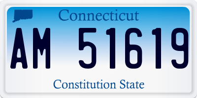CT license plate AM51619