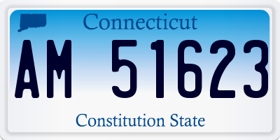 CT license plate AM51623