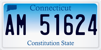 CT license plate AM51624