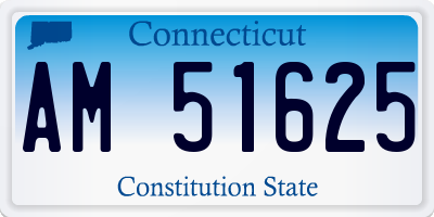 CT license plate AM51625