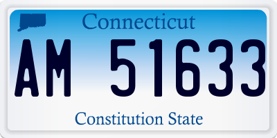 CT license plate AM51633