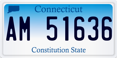 CT license plate AM51636