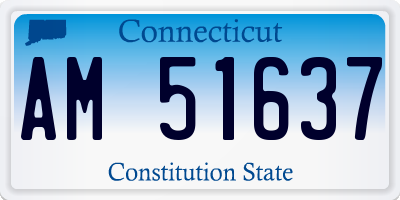 CT license plate AM51637