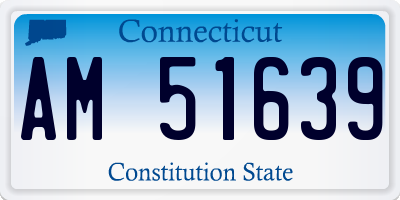 CT license plate AM51639