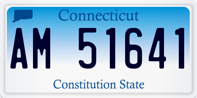 CT license plate AM51641
