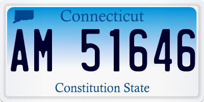 CT license plate AM51646