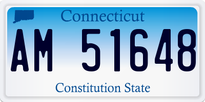 CT license plate AM51648
