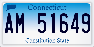 CT license plate AM51649