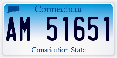 CT license plate AM51651