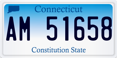 CT license plate AM51658