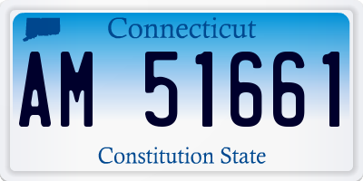 CT license plate AM51661